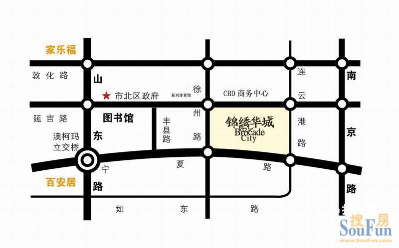 锦绣华城交通图