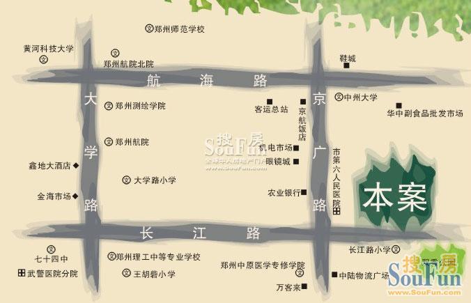 金海京江花园交通图