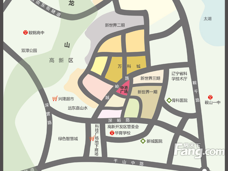 中港广场交通图