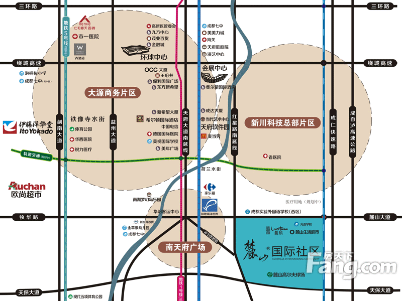 麓山国际社区IMAX大平层交通状况