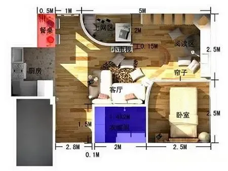 彪悍小户型设计 小房子也有大空间(图)