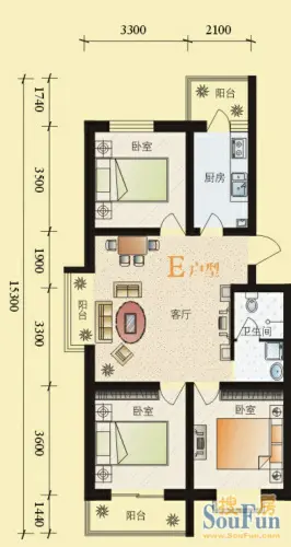 东华温馨家园 户型图