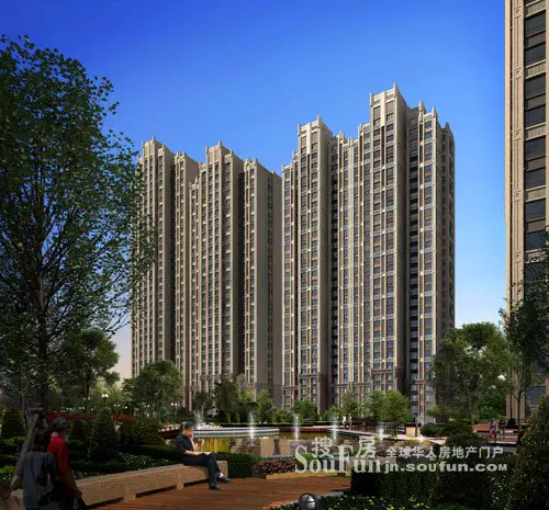 绿地新里•卢浮公馆南面效果图