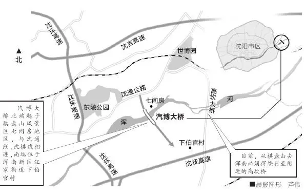 沈阳第8座浑河桥开建棋盘山将直通浑南