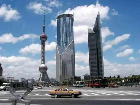 中国上海浦东新区与上海市区隔黄浦江相望,为世界是最大的城市开发区