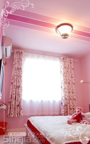 迷死人的卧室装修 粉色系
