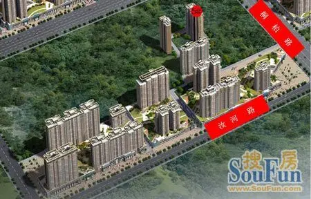 中原新城公园一号b座5号楼效果图