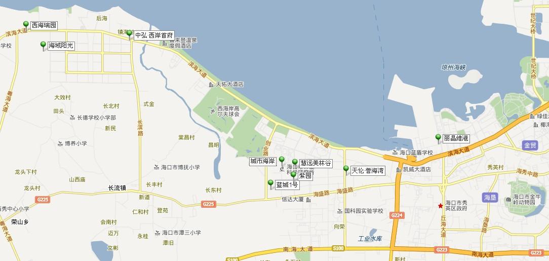 海口西海岸线路图