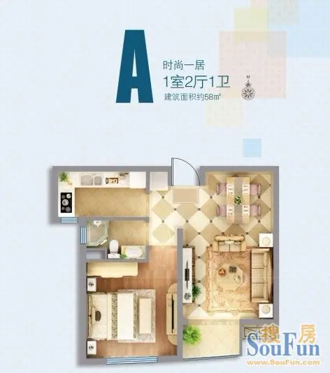 时代城高层户型图首发 7月入市主推56-130平