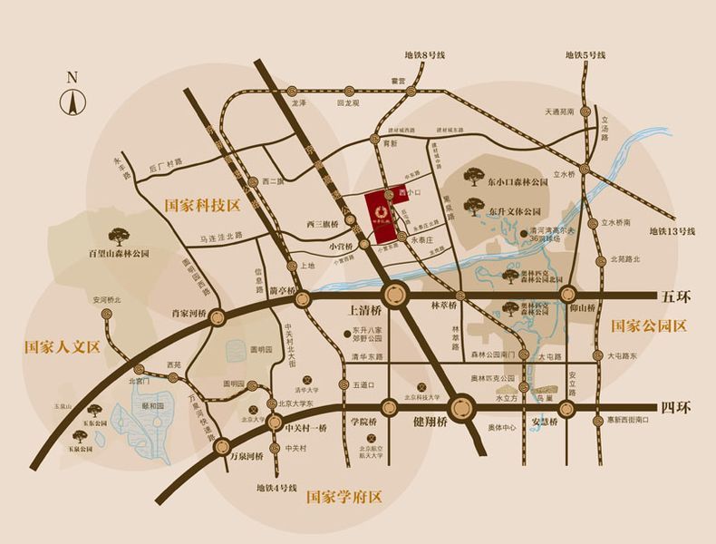 北京城建世华龙樾交通区位图