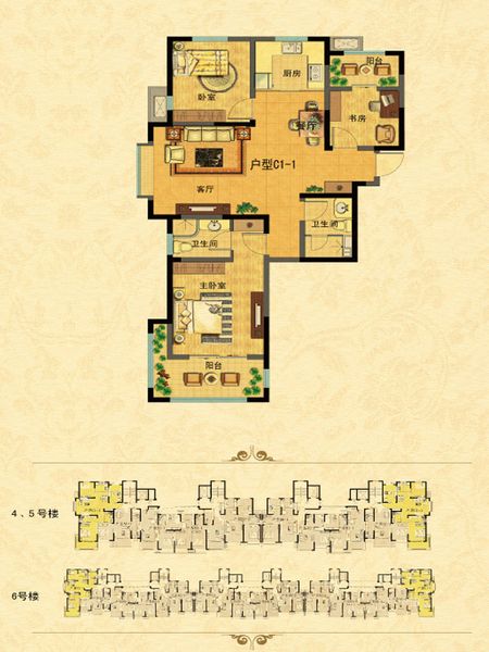 总建面约180万平米,小区内住宅户型以板楼为主,高层和小高层高低结合.