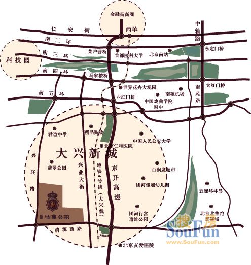 东亚马赛公馆交通图