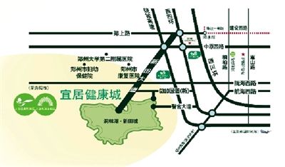 郑州西部区域示意图