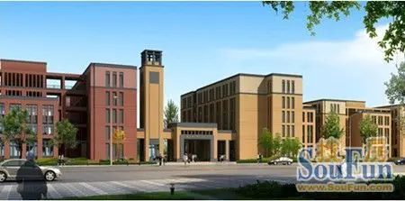 橡树湾中小学沿街效果图