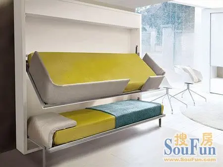 lollisoft折叠床:小户型的绝美收纳空间