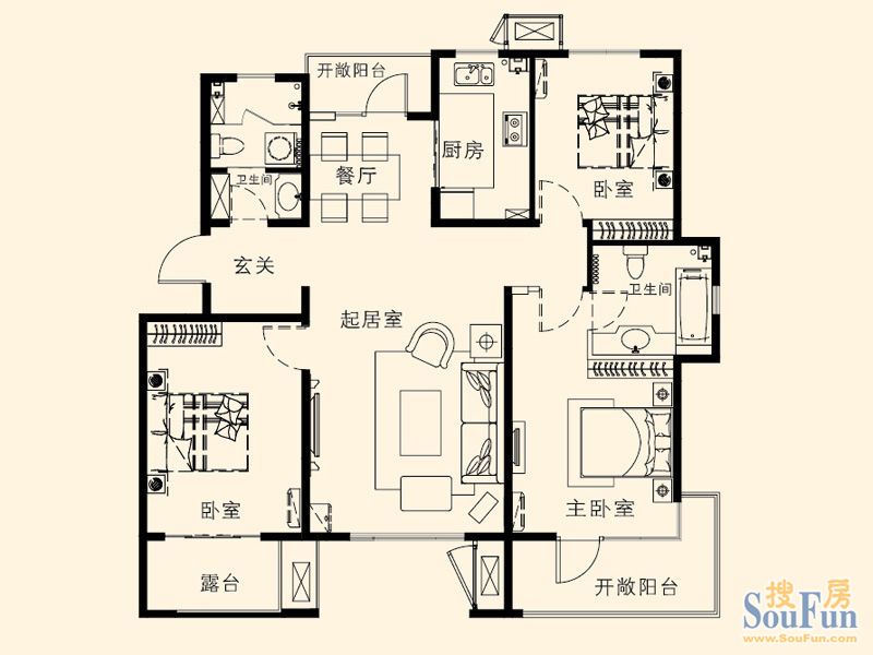 银盛泰星河城二期花园洋房户型图 首发