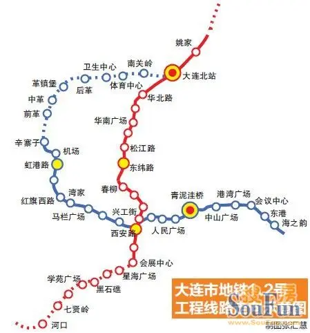 大连地铁1,2号线今年将试运营
