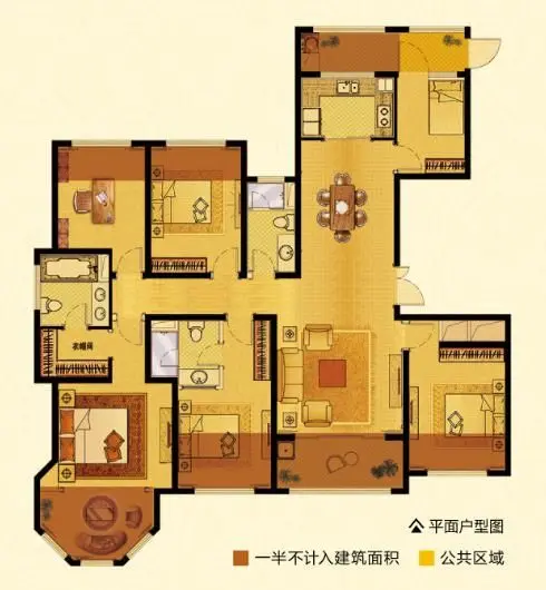 约197㎡六房两厅三卫