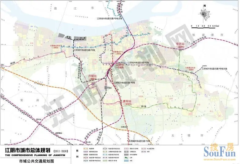 江阴拟发展3条轨道交通线路1号线与无锡地铁1号线衔接