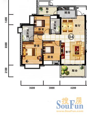 天鹅湾绿岛苑2-3栋57-121㎡洋房 户型图抢先看