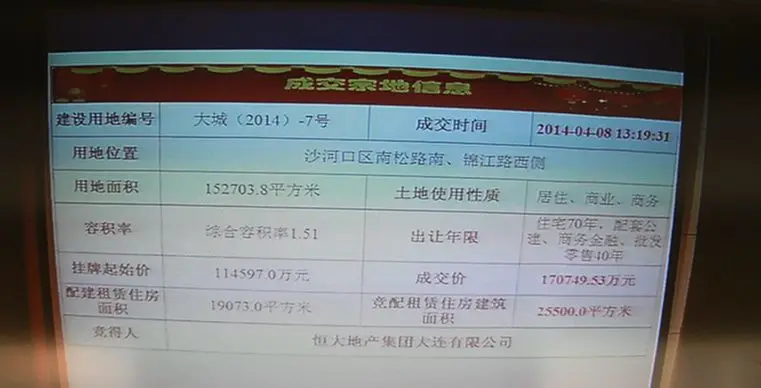 快讯：恒大摘固特异地块楼面价7405元平