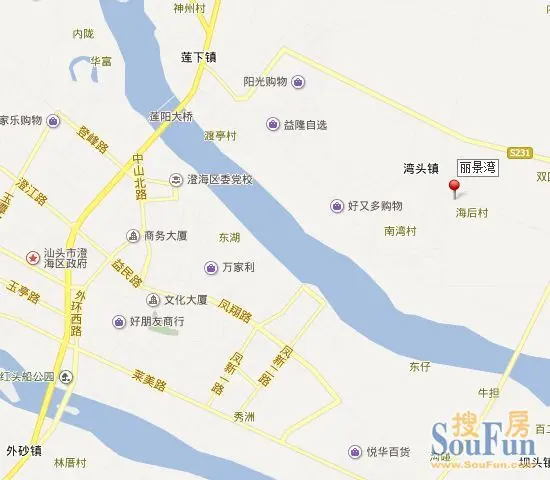 澄海新盘"丽景湾"位于莲下镇 四幢高层-汕头新房网-房天下