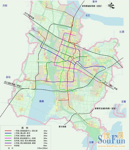 远景城市轨道交通线网规划图