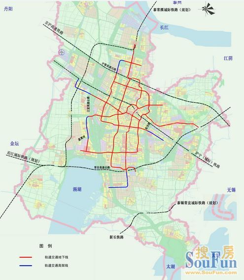城市轨道交通线路敷设方式规划图