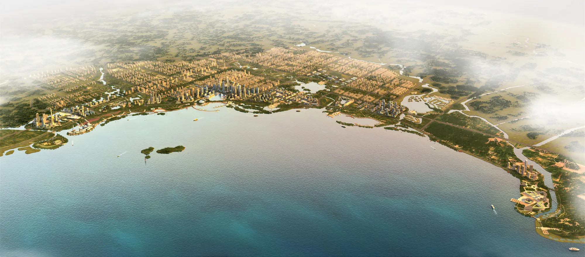 合肥滨湖新区沿湖岸线规划效果图>>>点击查看大图