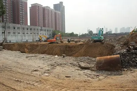 国赫集团棉六石纺厂改造项目已经开始挖槽