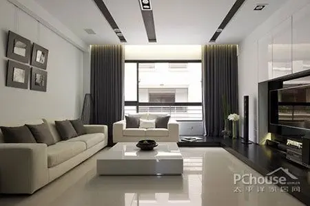 简约风格客厅吊顶造型推荐组图