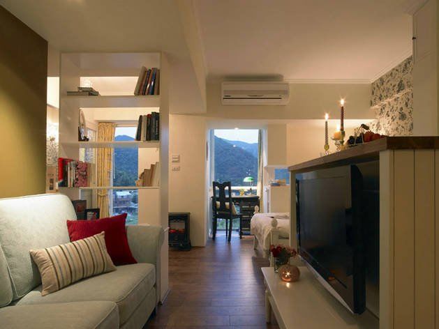 30平米唯美单身公寓 干净纯美的一居室装修效果图