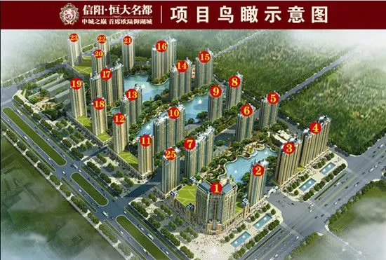 信阳恒大名都鸟瞰图