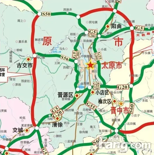 太原二环高速规划图现身 预计2015年开工