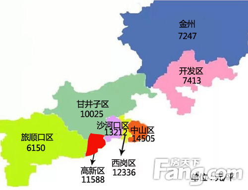 2014大连房价同降17%!一张图看各区最新均价!