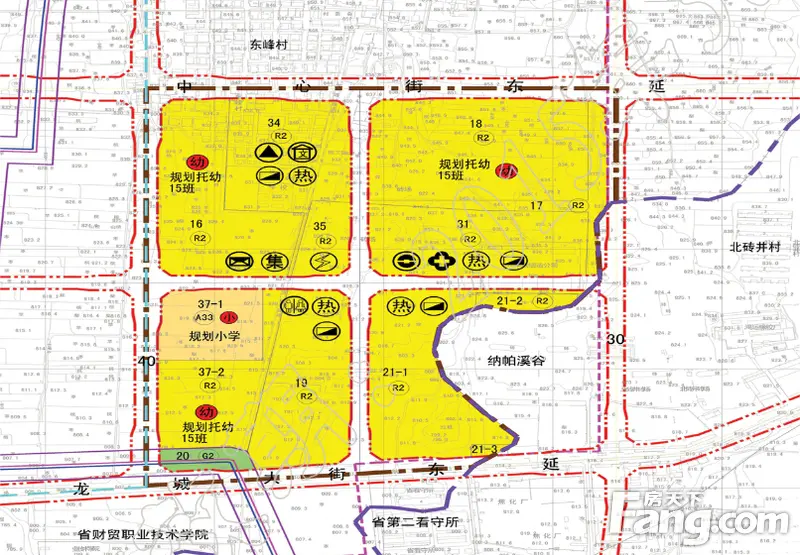 东峰村规划出炉 龙城大街/中心街将东延至纳帕溪谷