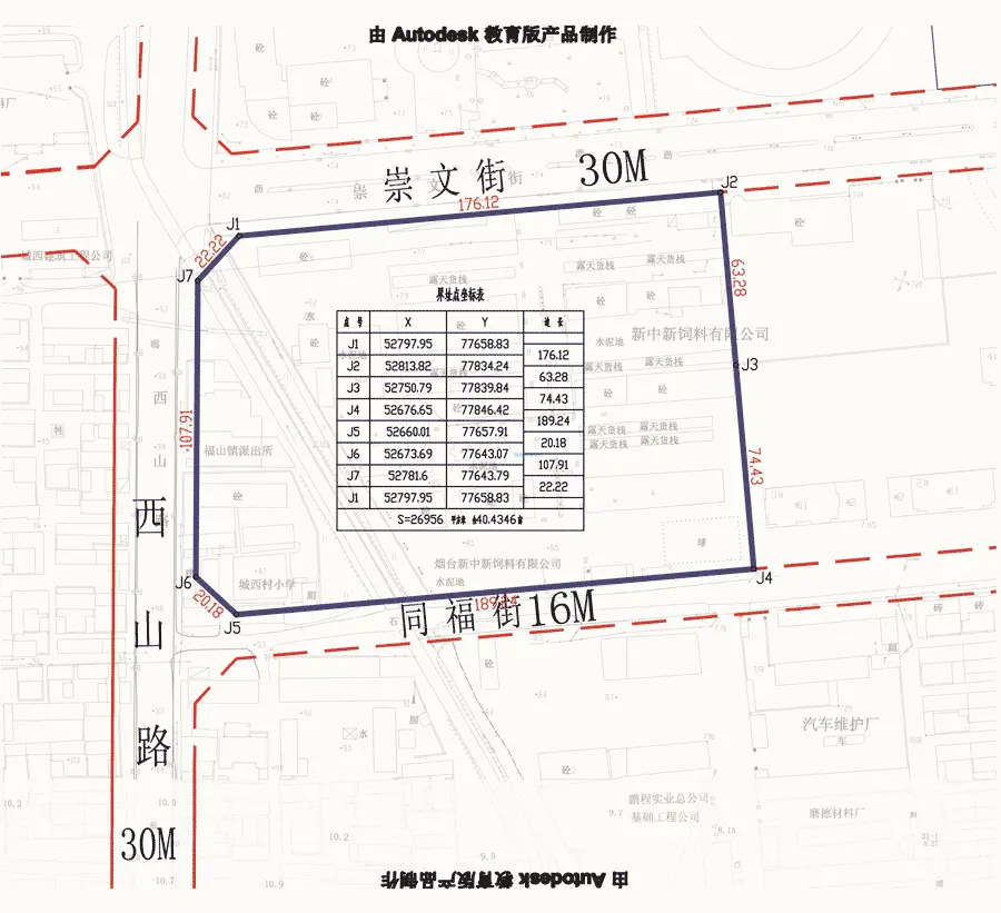 建设单位:烟台市福山区崇文街 ;项目名称:福山区崇文街  楼,食堂等