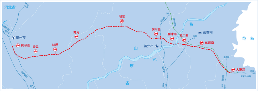 沿线站点:北京南站,廊坊站,天津南站,沧州西站,德州东站,济南西站