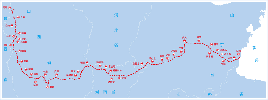 德龙烟铁路是山东省"三纵三横"铁路网的干线框架,全线长588公里,可谓
