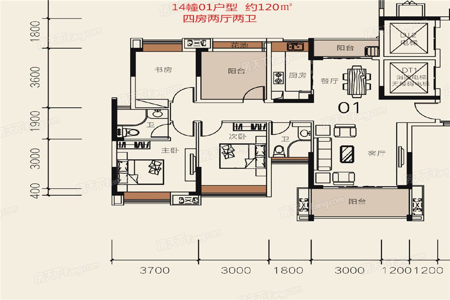 莱茵华庭全新14幢户型鉴赏4月将带装修发售