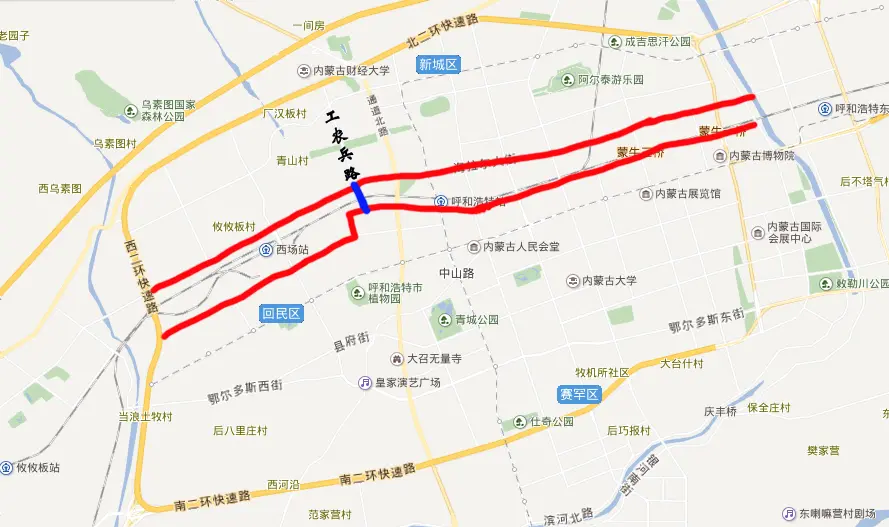 海西路高架桥建设中 回民区 再 -呼和浩特新房网-房