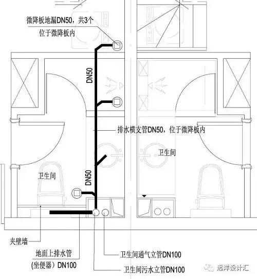 两招解决loft公寓卫生间的排水难题!大写的赞!