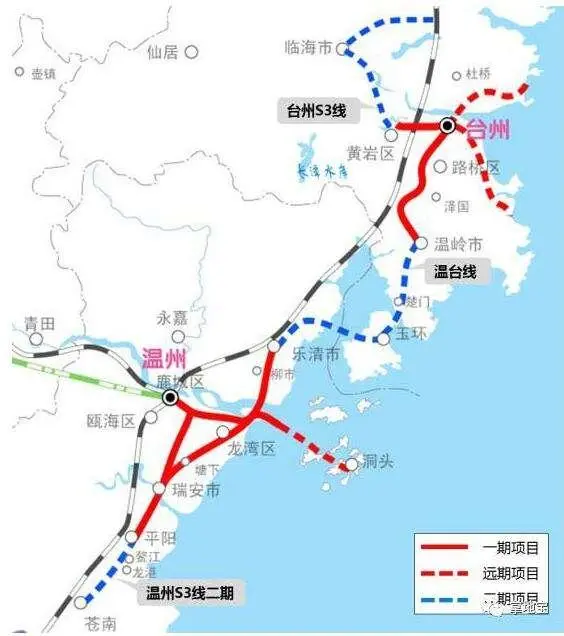 温台都市圈城际铁路二期规划将建台州s3线和台温连接线