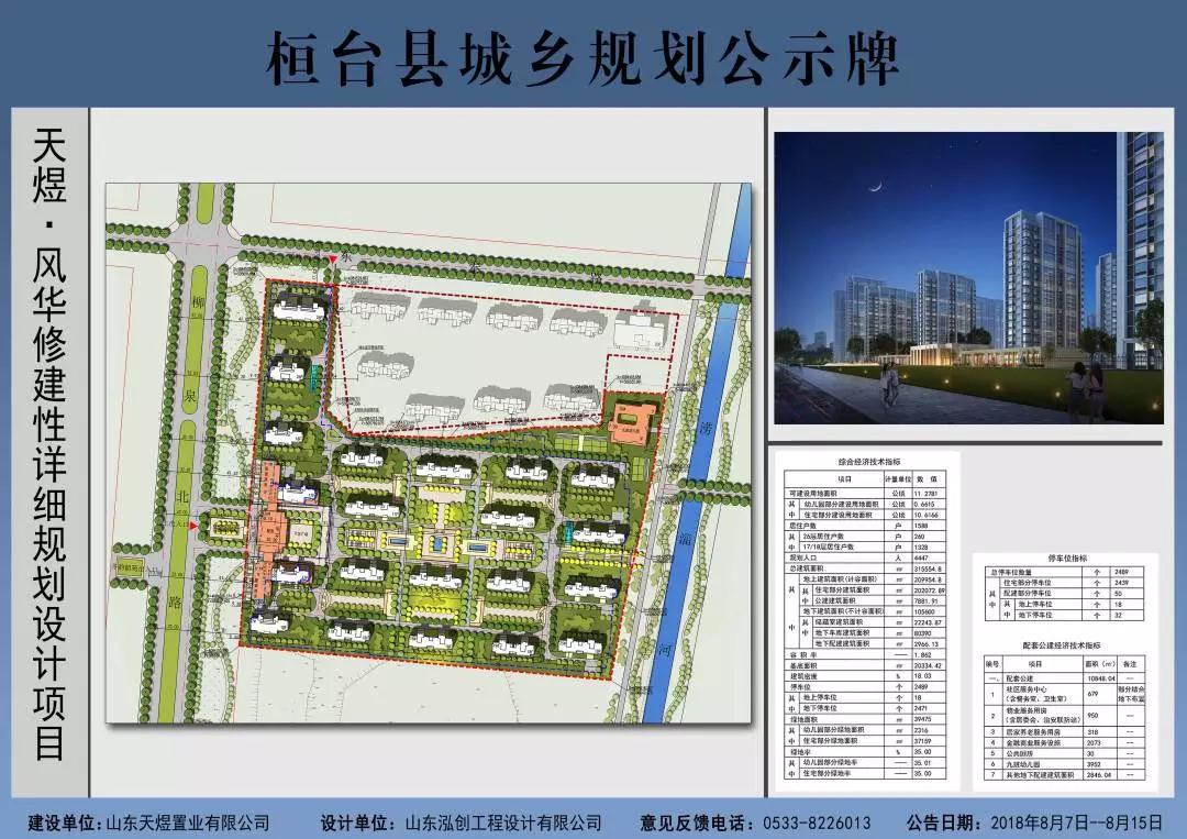 桓台两个纯新项目规划公示重量级楼盘将入市