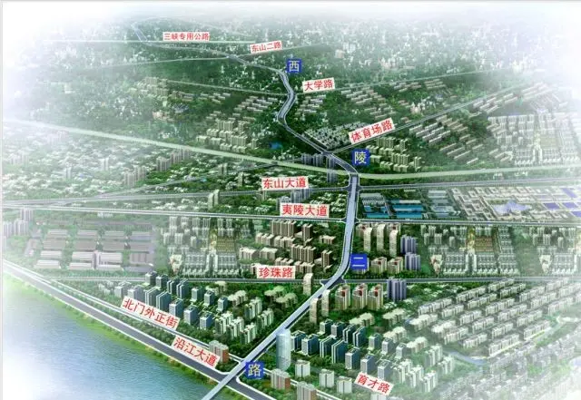 西陵二路快速路贯穿市中心