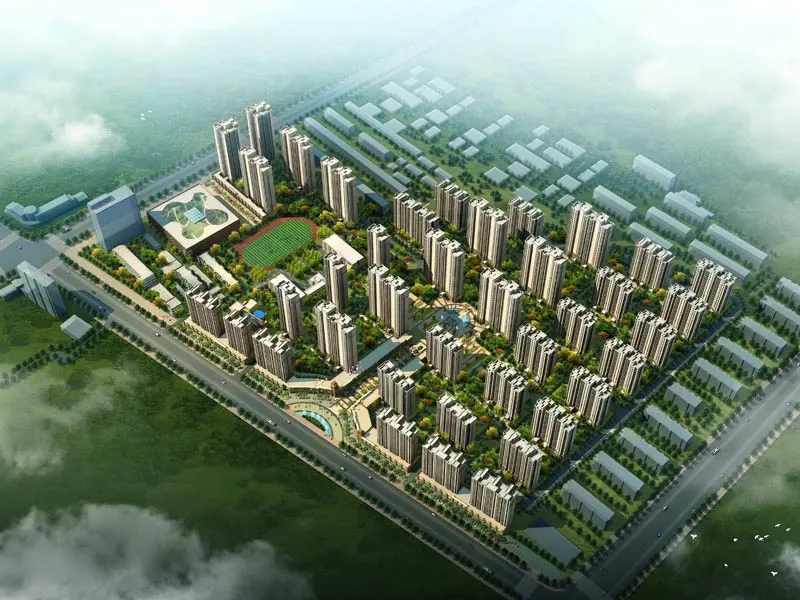 天承锦绣效果图鸟瞰图 天承锦绣效果图鸟瞰图