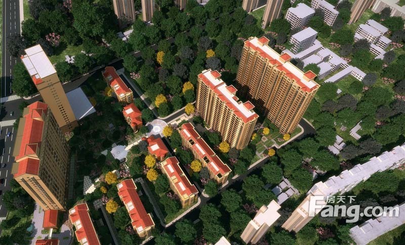 逸景和公馆效果图小区鸟瞰效果图 逸景和公馆效果图小区鸟瞰效果图