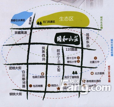 颐和山庄交通图交通图