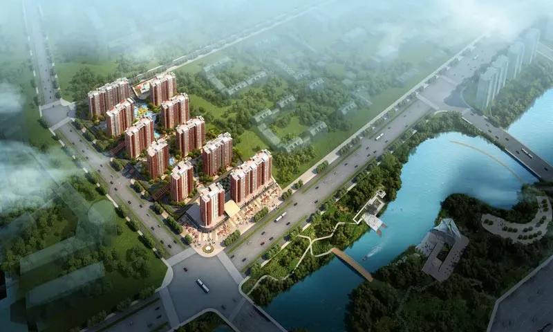 泰和福地水岸效果图鸟瞰图 泰和福地水岸效果图鸟瞰图