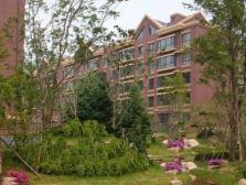 1楼带花园儿。园区面积大,空气清新,有水系,有游泳